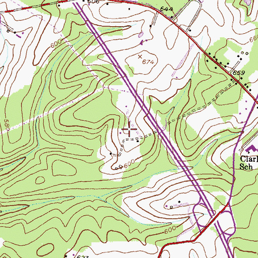 Topographic Map of Montgomery County Correctional Facility, MD