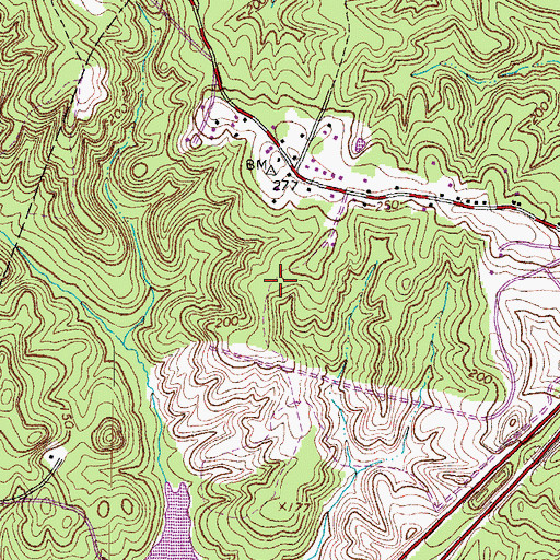 Topographic Map of Stafford Regional Airport, VA