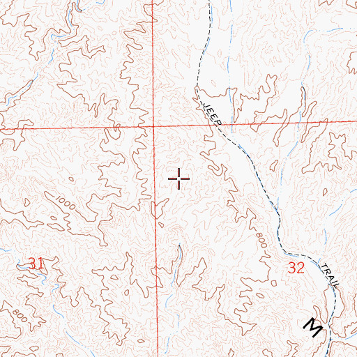 Topographic Map of Mecca Hills, CA