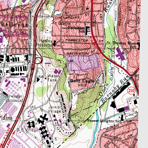Topographic Map of Big Mamas Childrens Center, DC