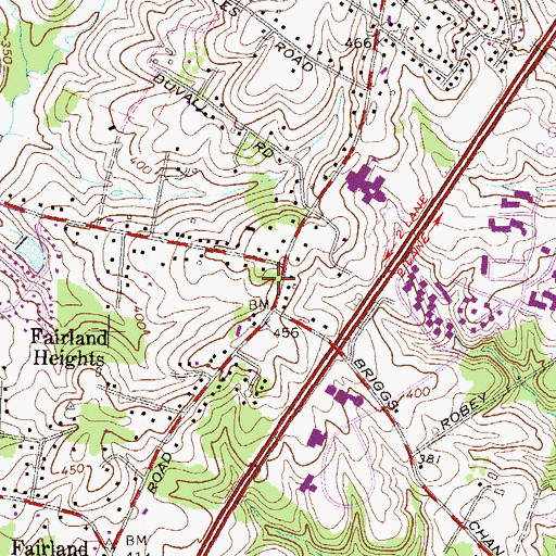 Topographic Map of Burtonsville Fire Station Company 15, MD