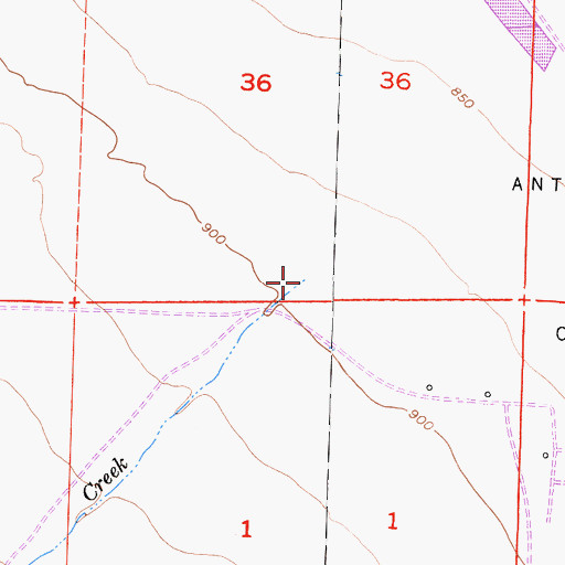Topographic Map of Media Agua Creek, CA