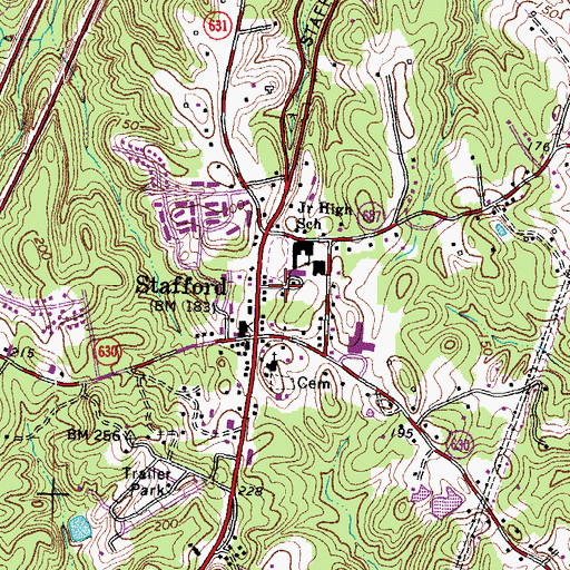 Topographic Map of Courthouse Professional Center, VA