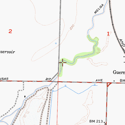 Topographic Map of Melga Canal, CA