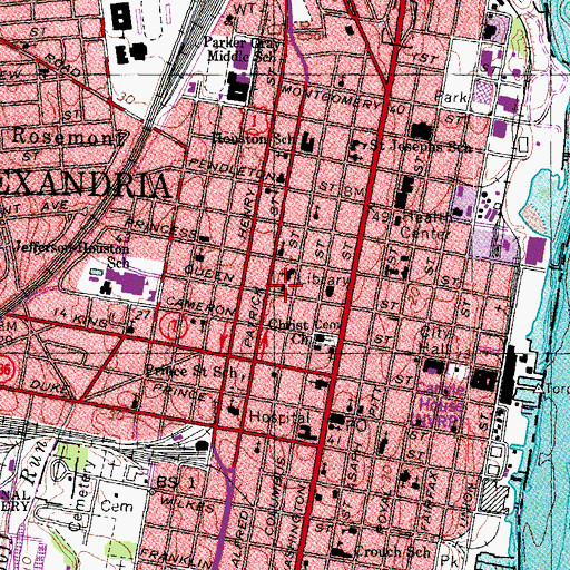 Topographic Map of Ebenezer Baptist Church Educational Building, VA