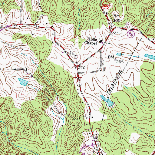 Topographic Map of Enon Community Center, VA