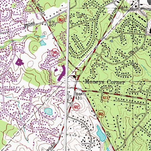 Topographic Map of Fairfax County Fire Station Company 31, VA