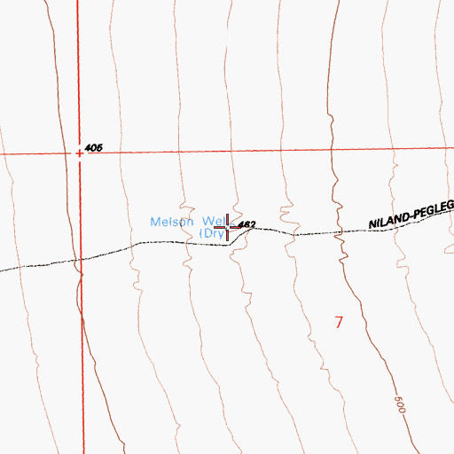 Topographic Map of Melson Well, CA