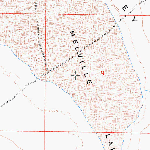 Topographic Map of Melville Lake, CA