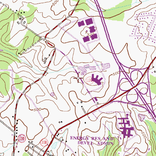 Topographic Map of Germantown Fire Station Company 29, MD