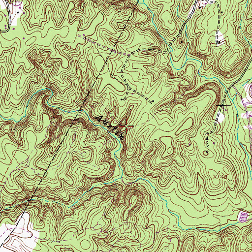 Topographic Map of Hampton Oaks Communtity Center, VA