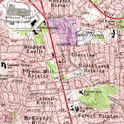 Topographic Map of Iranian Christian Church, MD