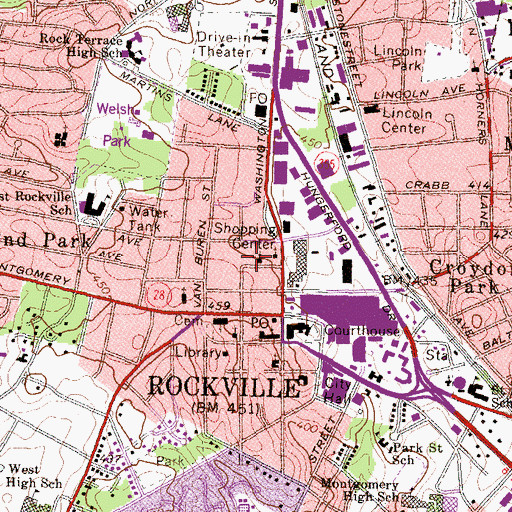 Topographic Map of Jerusalem Mount Pleasant United Methodist Church, MD