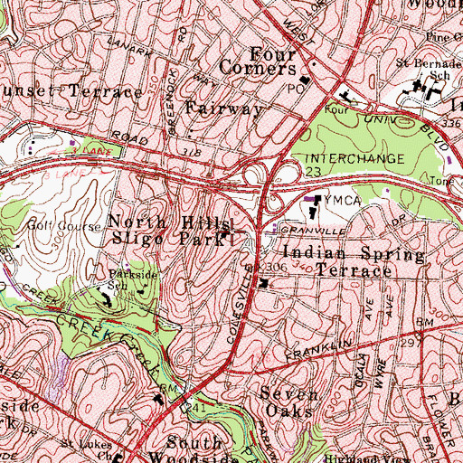 Topographic Map of Knox Orthodox Presbyterian Church, MD