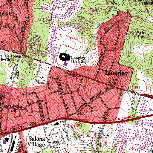 Topographic Map of Korean Orthodox Presbyterian Church, VA