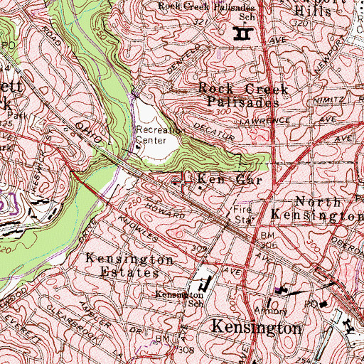 Topographic Map of Lee Memorial African Methodist Episcopal Church, MD