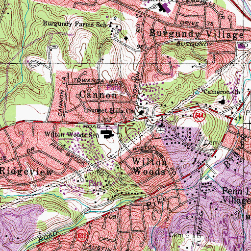 Topographic Map of Lighthouse Baptist Church, VA