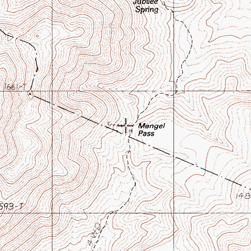 Topographic Map of Mengel Pass, CA