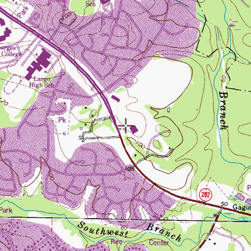 Topographic Map of Mount Ephraim Baptist Church, MD