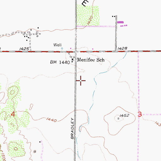 Topographic Map of Chester W Morrison Elementary School, CA