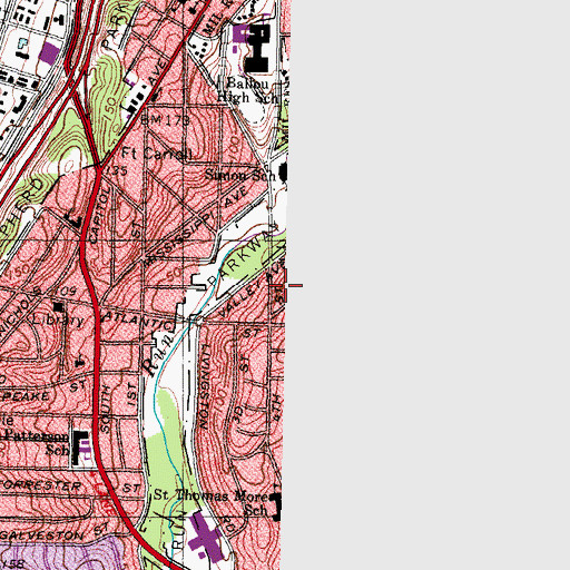 Topographic Map of Paramount Baptist Church Child Development Center, DC