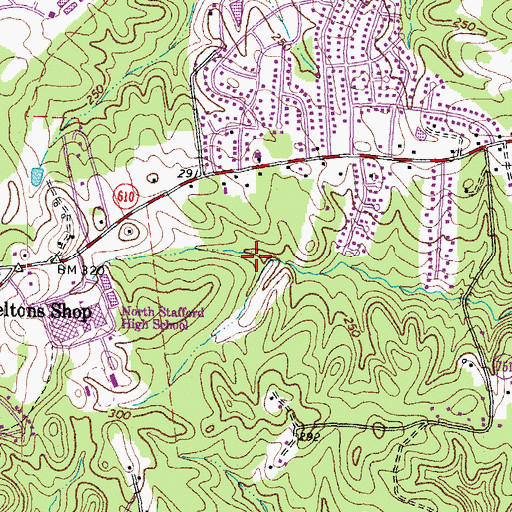 Topographic Map of Park Ridge Community Center, VA