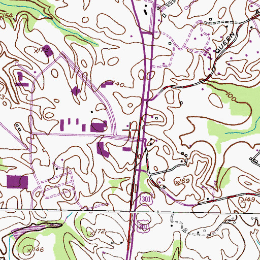 Topographic Map of Prince Georges County District Police Station 2, MD