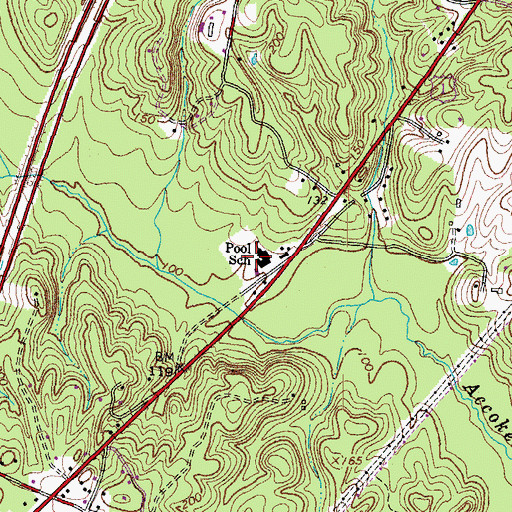 Topographic Map of Rowser Building, VA