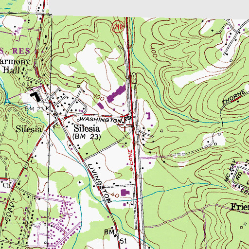 Topographic Map of Silesia Fire Station Company 47, MD