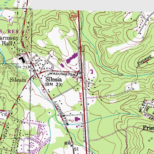 Topographic Map of Silesia Fire Station Company 47, MD