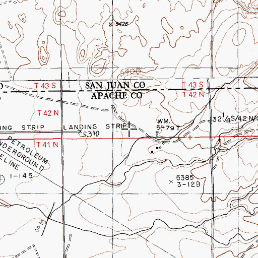 Topographic Map of Red Mesa, AZ