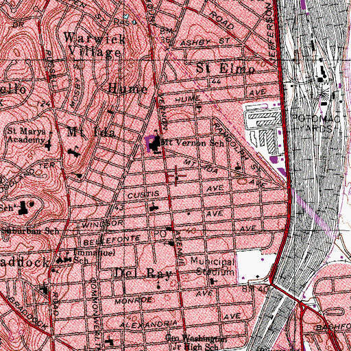 Topographic Map of Abundant Life United Holy Church, VA