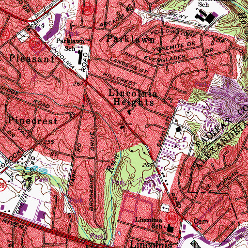 Topographic Map of Antioch Korean Baptist Church, VA