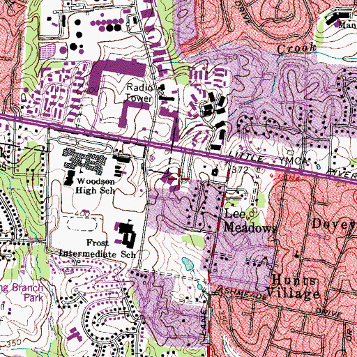 Topographic Map of Barcroft Bible Church, VA
