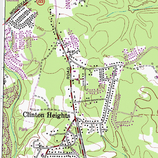 Topographic Map of Bladensburg Baptist Church, MD