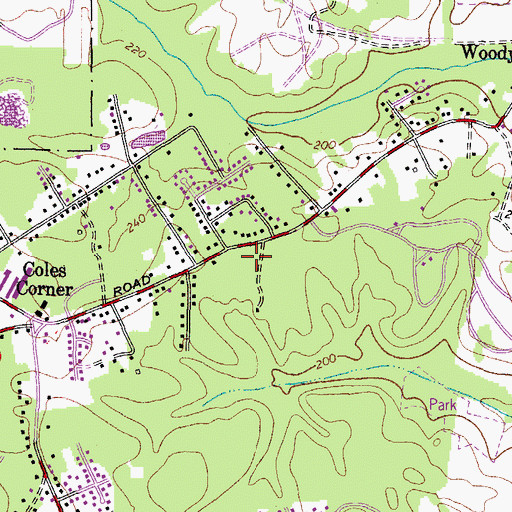 Topographic Map of Camp Springs Community Church, MD