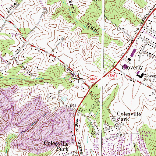 Topographic Map of Chinmaya Mission Washington Regional Center, MD