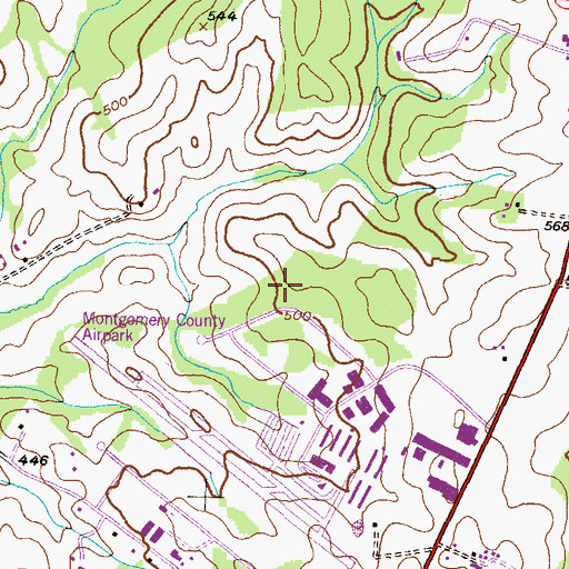 Topographic Map of Christ Church of Rockville, MD