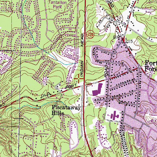 Topographic Map of Christ Missionary Baptist Church, MD