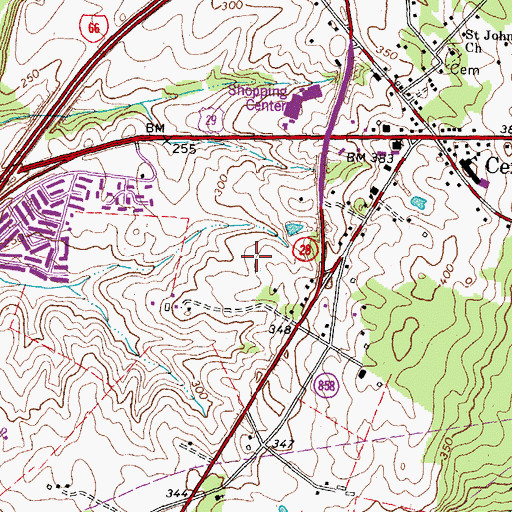 Topographic Map of Christ the Redeemer Episcopal Church, VA