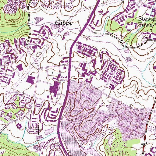 Topographic Map of Christ the Servant Lutheran Church, MD