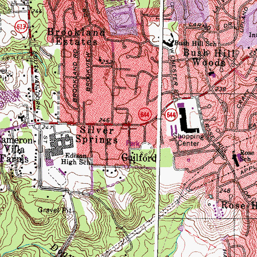 Topographic Map of Christian Center Ministries, VA