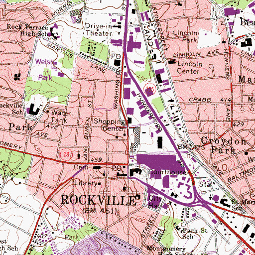 Topographic Map of Christian Science Reading Room, VA