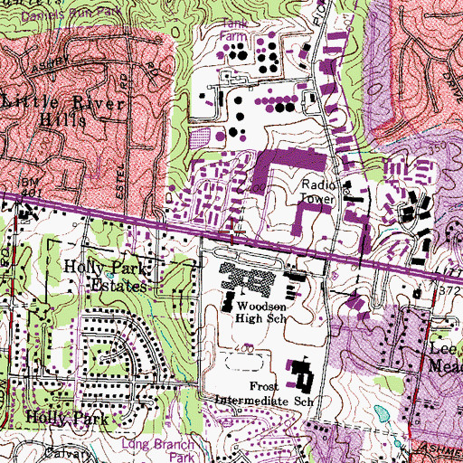 Topographic Map of Christian Science Reading Room, VA