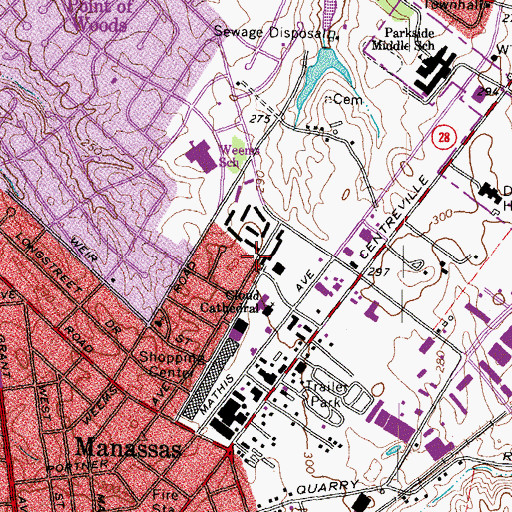 Topographic Map of Church of God of Souls Harbor, VA