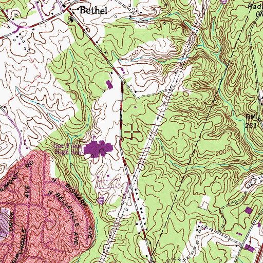 Topographic Map of Church of the Nazarene, VA