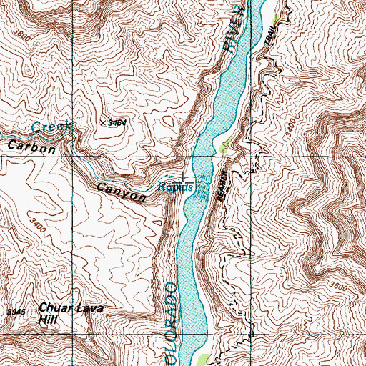 Topographic Map of Carbon Creek, AZ