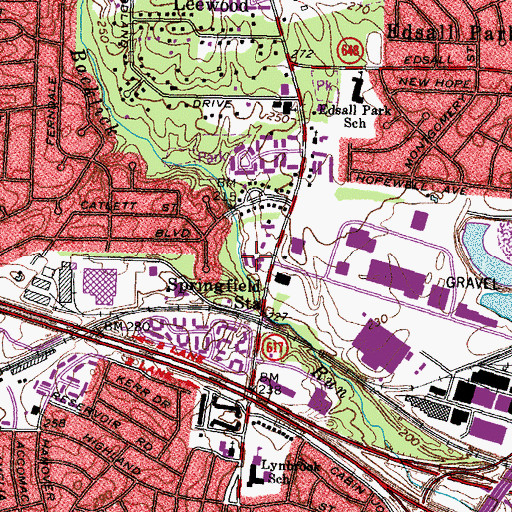 Topographic Map of Concilio Pentecostal Alfa and Omega, VA