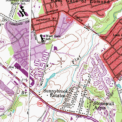 Topographic Map of Cornerstone Presbyterian Church, VA