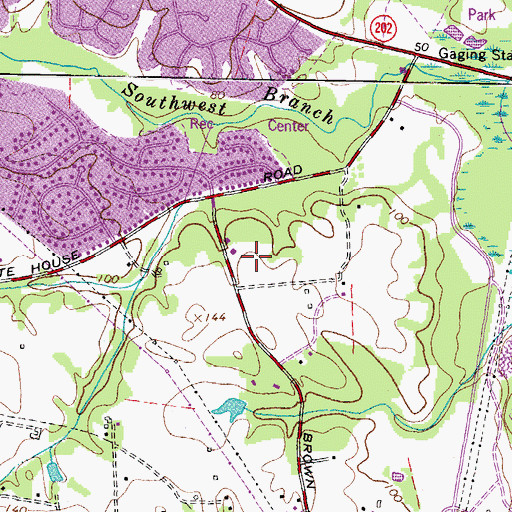 Topographic Map of Divine Peace Lutheran Church, MD